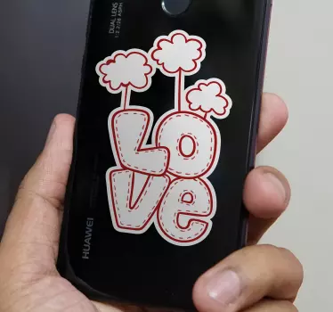 Aşk telefonu dekoratif sticker - TenStickers