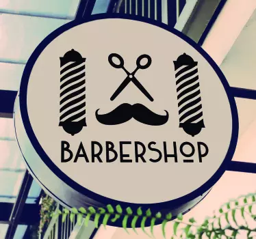 Autocolante para negócios Barbershop - TenStickers