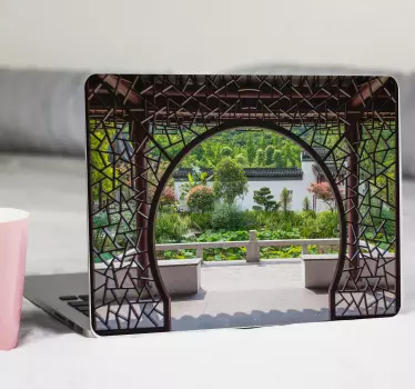 Laptop sticker romantische tuin - TenStickers