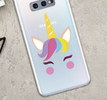 Unicorn Features Samsung Sticker - TenStickers