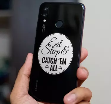 Text Aufkleber Huawei eat, sleep and catch - TenStickers