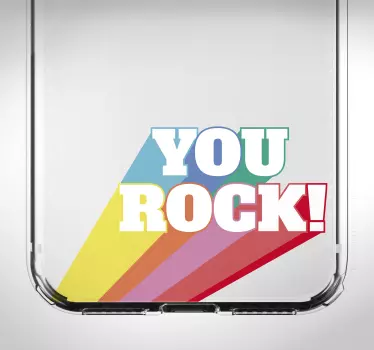 Sticker Rock Texte You Rock coloré - TenStickers