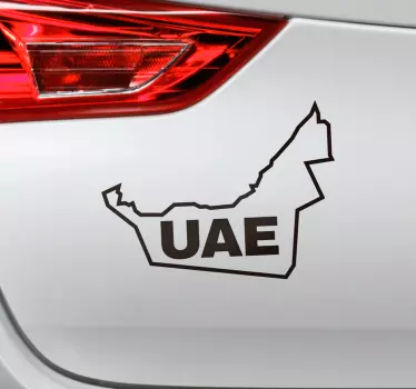 silhouette map UAE Car Sticker - TenStickers