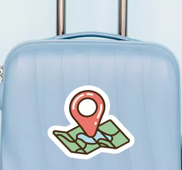 Map for suitcase wall sticker - TenStickers