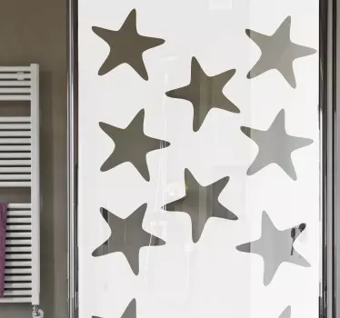 Sea stars shower screen sticker - TenStickers