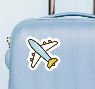 Autocolante de ícones para mala de viagem Avião - TenStickers