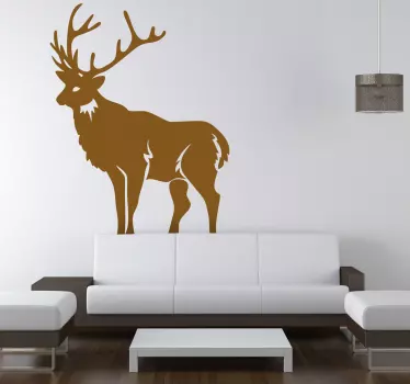 Moose Christmas Decoration Wall Sticker - TenStickers