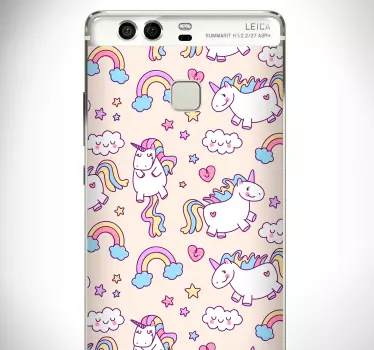 Unicorns Drawings Huawei sticker - TenStickers