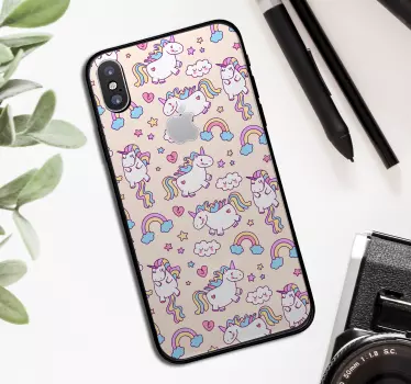 Set of unicorns animal iPhone sticker - TenStickers