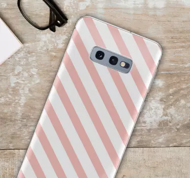 Striped pattern phone sticker - TenStickers