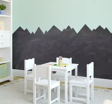 chalkboard mountain shape Home Wall Sticker - TenStickers