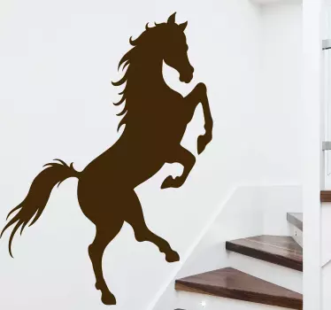 Sticker Mural Entrée Silhouette cheval - TenStickers