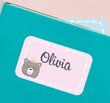 Name Label animal wall sticker - TenStickers