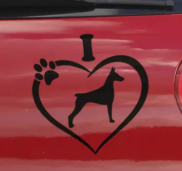 I love the Doberman Vehicle Sticker - TenStickers