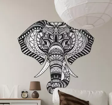 Sticker Maison éléphant tribal - TenStickers