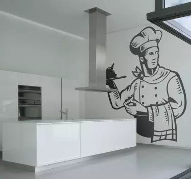 Nálepka na stenu kuchára pre kuchára - Tenstickers