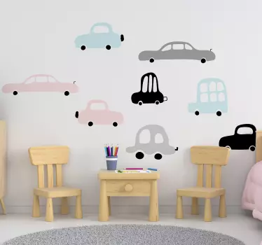 car illustrations set kids sticker - TenStickers