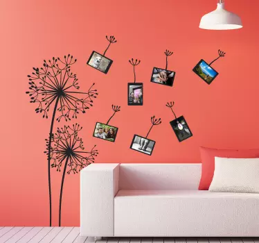 Adhesivo decorativo para pared con 10 marcos de fotos de You & Me The  Memories para pared, decoración de pared de vinilo extraíble, 32.5 x 41.3