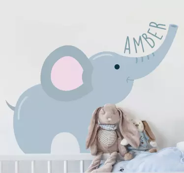 Named elephant wild animal decal - TenStickers