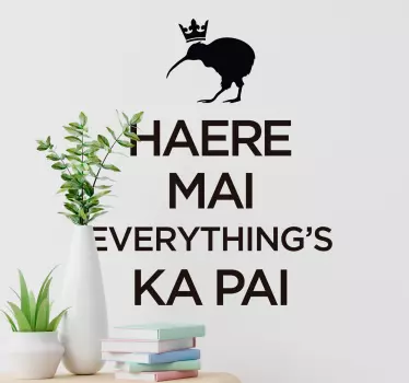 Everything's ka pai popular saying wall decal - TenStickers