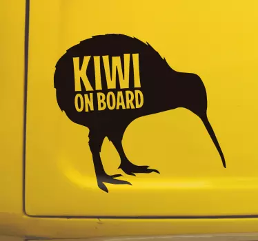 Kiwi on board baby on board decal - TenStickers