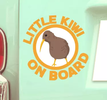 Fantastic ittle Kiwi on Board sticker - TenStickers