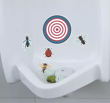 Vinilo insecto dibujos para WC - TenVinilo
