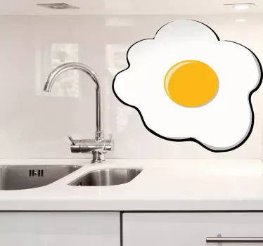 Fried Egg Kitchen Sticker - TenStickers