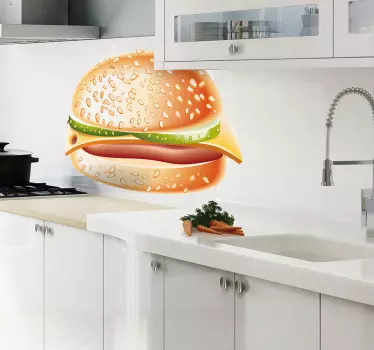 Sticker cuisine hamburger - TenStickers