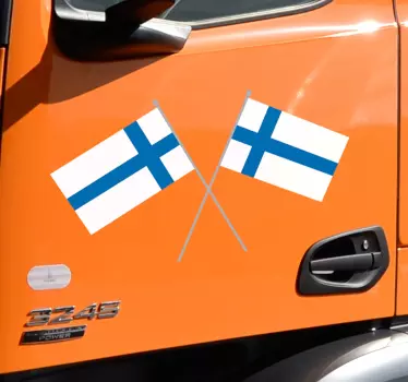 Suomen liput auto vinyyli tarra - Tenstickers