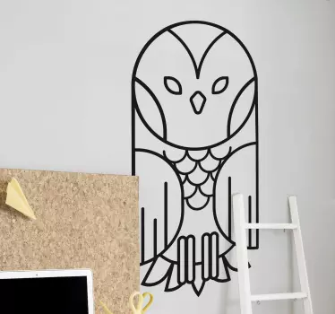 Geometric owl animal wall sticker - TenStickers