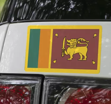 Sri Lankan Flag Vehicle Decal - TenStickers