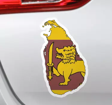 Sri Lanka Island Car Sticker - TenStickers