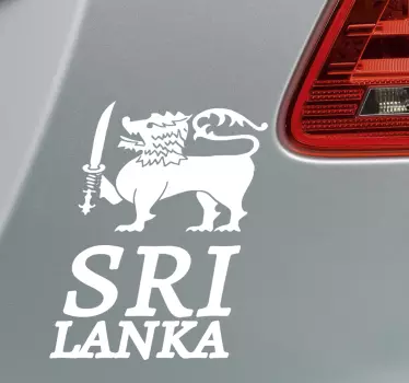 Sri Lanka Lion Car Sticker - TenStickers