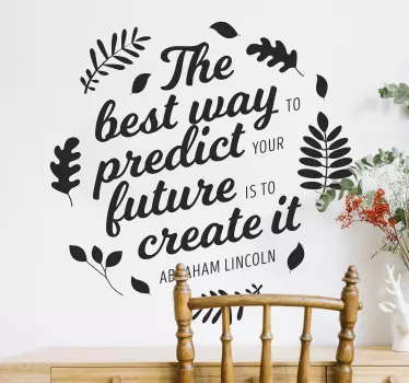Abraham Lincoln Quote Wall Sticker - TenStickers
