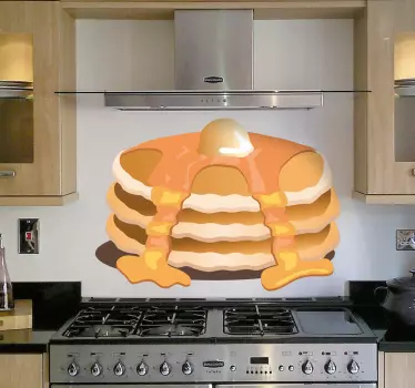 Golden Syrup Pancakes Decal - TenStickers