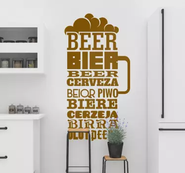 Funny Beer drink sticker for you - TenStickers
