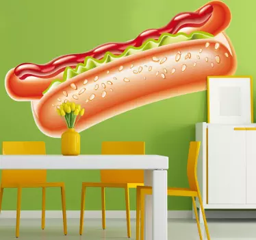 Hot Dog Comic Essen Aufkleber - TenStickers