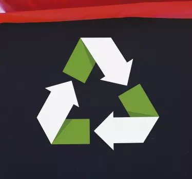 回收符号乙烯基标志 - TenStickers