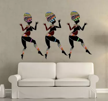 Sticker afrikaanse danseressen stam - TenStickers