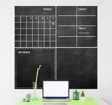 Krijtbord sticker kalender - TenStickers