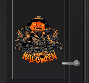 Scary pumpkin halloween sticker - TenStickers