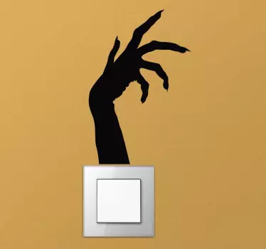 Zombie hand light switch sticker - TenStickers