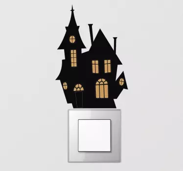 무서운 유령의 집 전등 스위치 스티커 - TenStickers