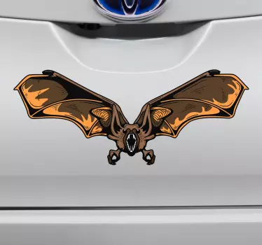 Scary bat  halloween car sticker - TenStickers