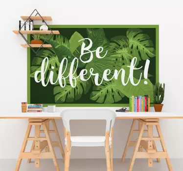 Be different motivational wall sticker - TenStickers