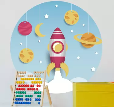 Kids space elements wall sticker - TenStickers