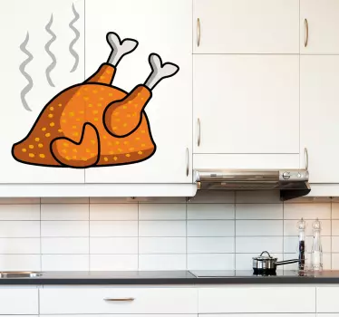 Sticker cuisine poulet chaud - TenStickers