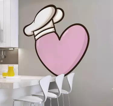 Cook love vinyl wall sticker - TenStickers