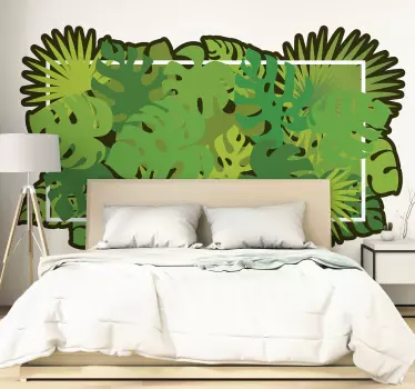 Nálepka s hlavou na tropické listy z tropických listov - Tenstickers